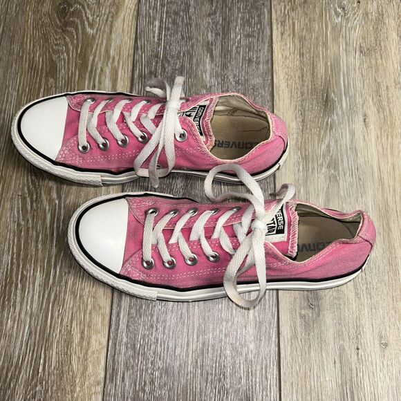 Converse All Star Pink Low Top US Size Women’s 7 / Youth Big Kid 5 Sneaker Shoes - Picture 6 of 11